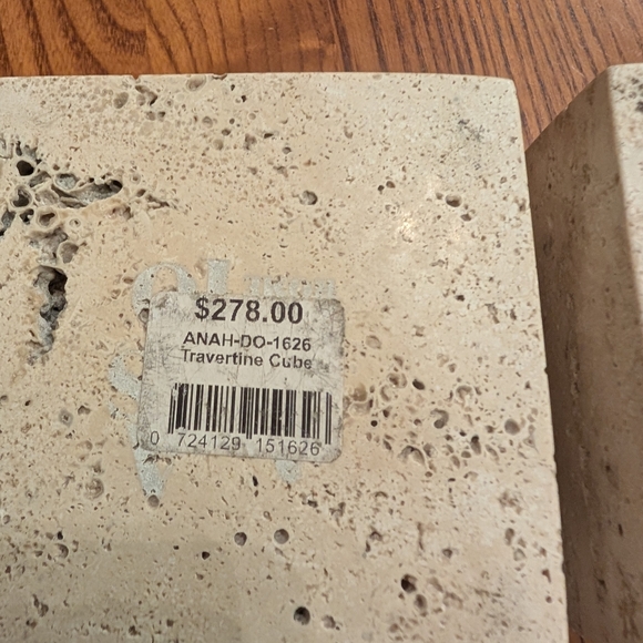 Travertine Stone Cube - 4x4 - Picture 6 of 9